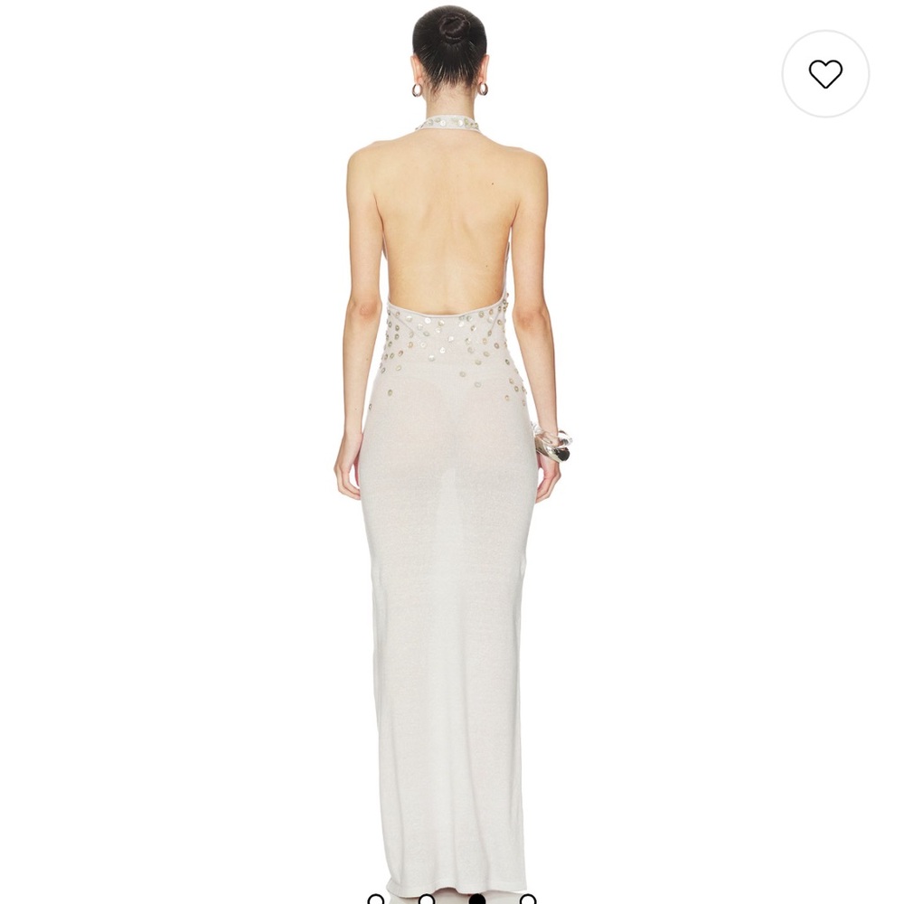 Aya muse Oriel maxi dress in elephant Elegant White Halter Dress - Picture 3 of 5